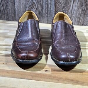 Gallus Men's Brown Leather Slip On Loafers Size 10.5 Comfort Dress Shoes Ortho